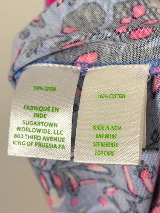 Lilly Pulitzer Geanna Floral Swing Dress Size XXL Blue Pink - Picture 9 of 9